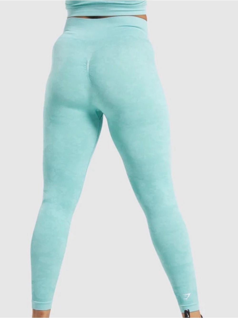 Gymshark Adapt Camo Leggings in Aqua Blue Size M